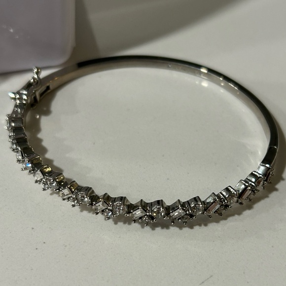 Givenchy Silver Tone Clear Crystal Necklace Earrings and Bracelet Set - Picture 2 of 7